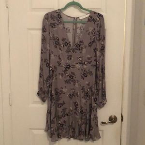 Astr Floral long sleeved dress
